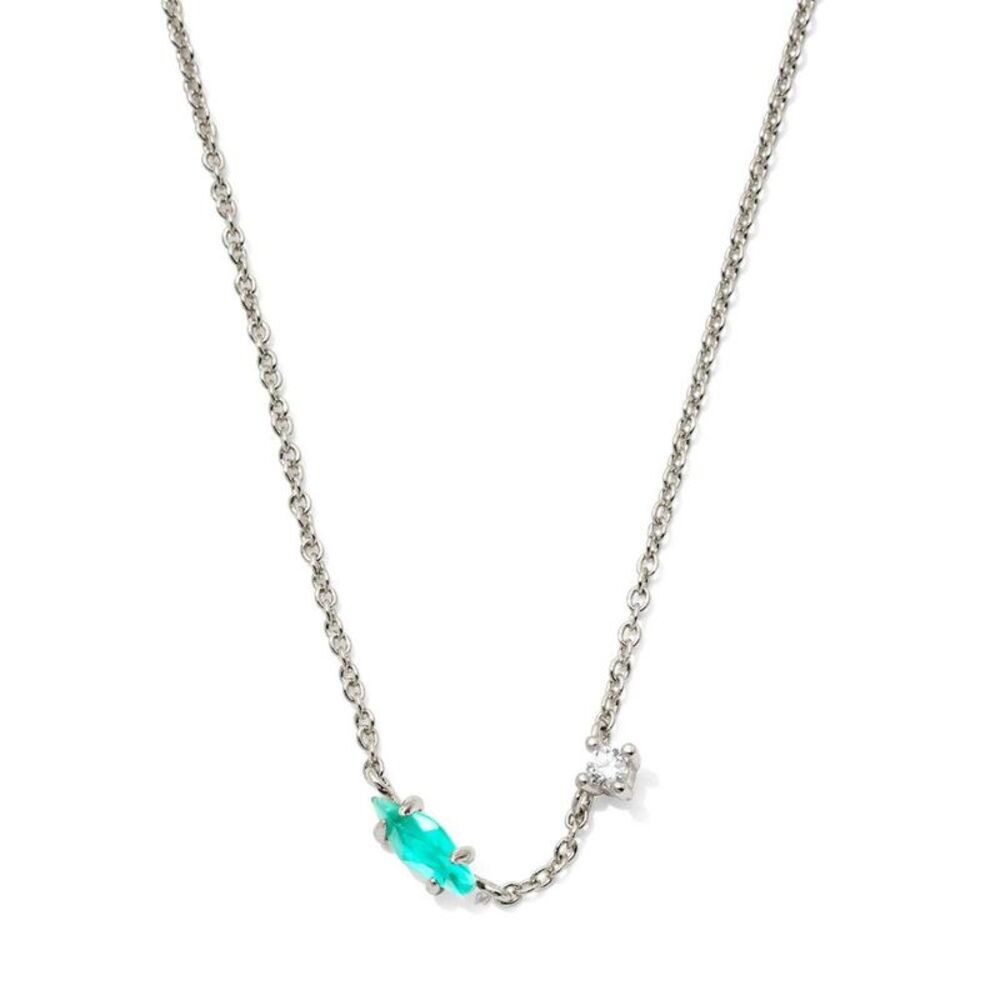 Kendra Scott Meridith Small Pendant Necklace - Sil Silver/Dichroic